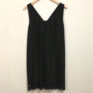 Gothic Victorian Black Lacy Cross Back Slip